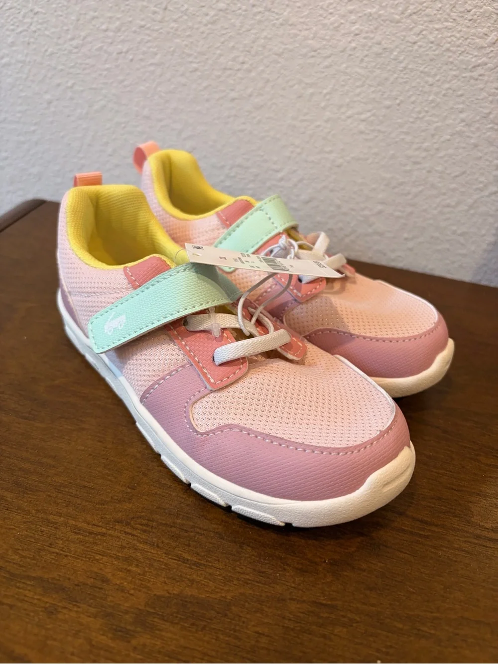 See Kai Run Basics Tenny Sneakers - Pink/Mint - Toddler 12 - NWT - Picture 3 of 6